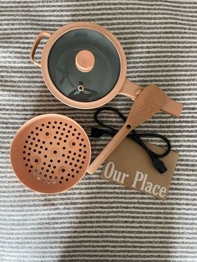 NWOB Our Place Electric Power Pot w/Steamer and Spatula - LIKE NEW / NEVER USED